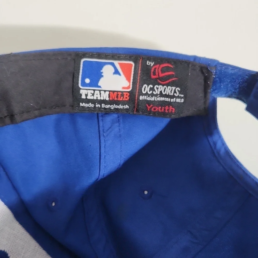 MLB OC Sports New York NY Yankees Youth Hat Blue and Orange Adjustable Cap
